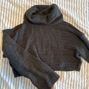 Cozy Charcoal Turtleneck Sweater